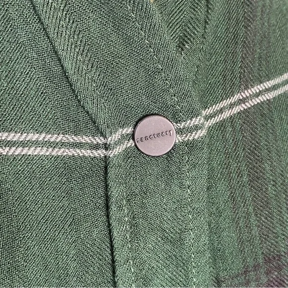 Sanctuary Green Plaid Boyfriend Shirt - Picture 6 of 11